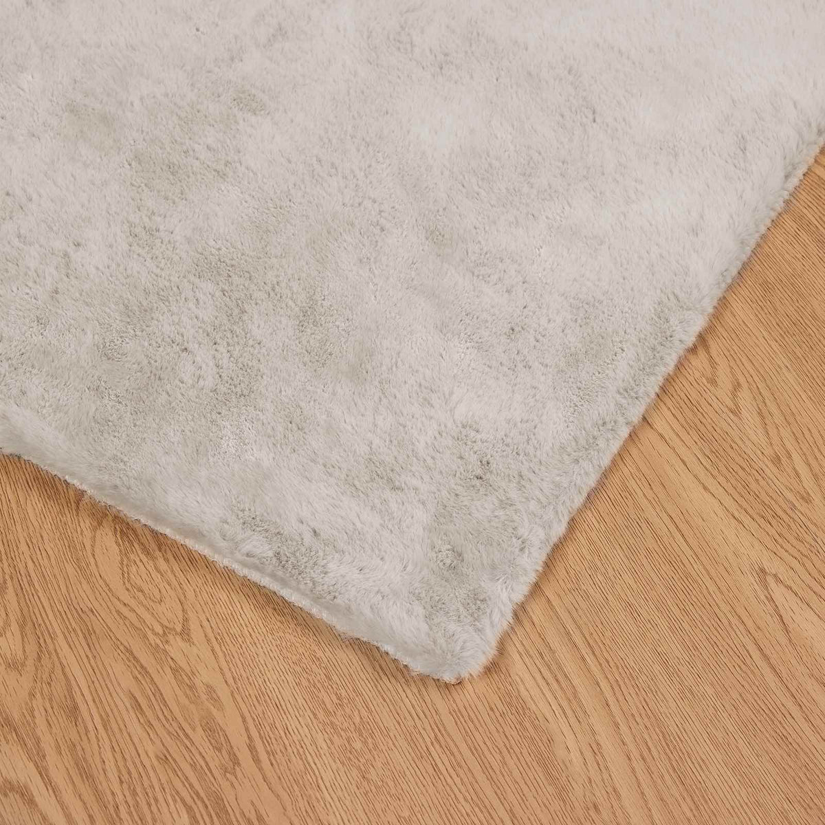 Skridsikker tæppe af kunstig kaninpels OLITE Beige 120 x 120 cm