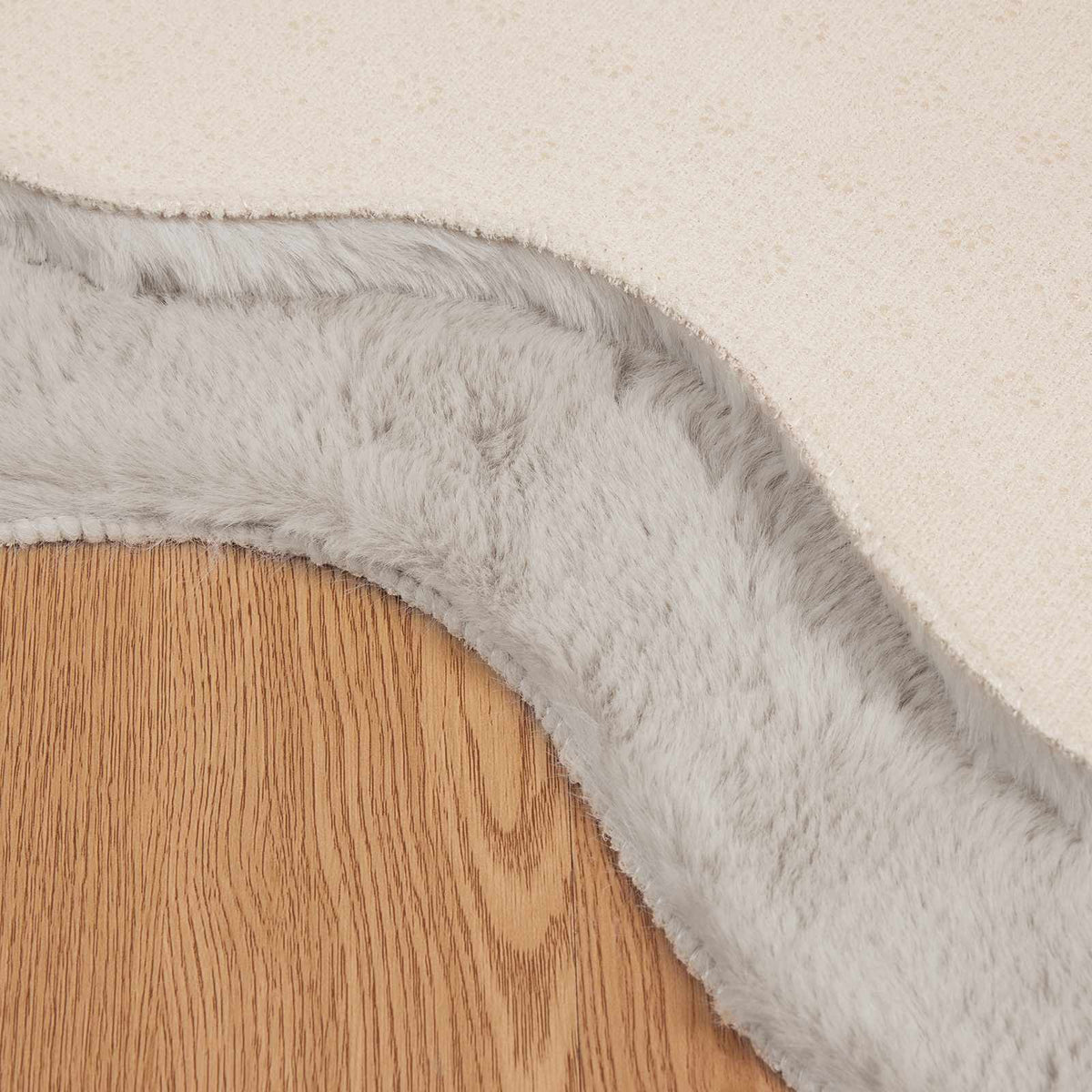 Skridsikker tæppe af kunstig kaninpels OLITE Beige 50 x 80 cm