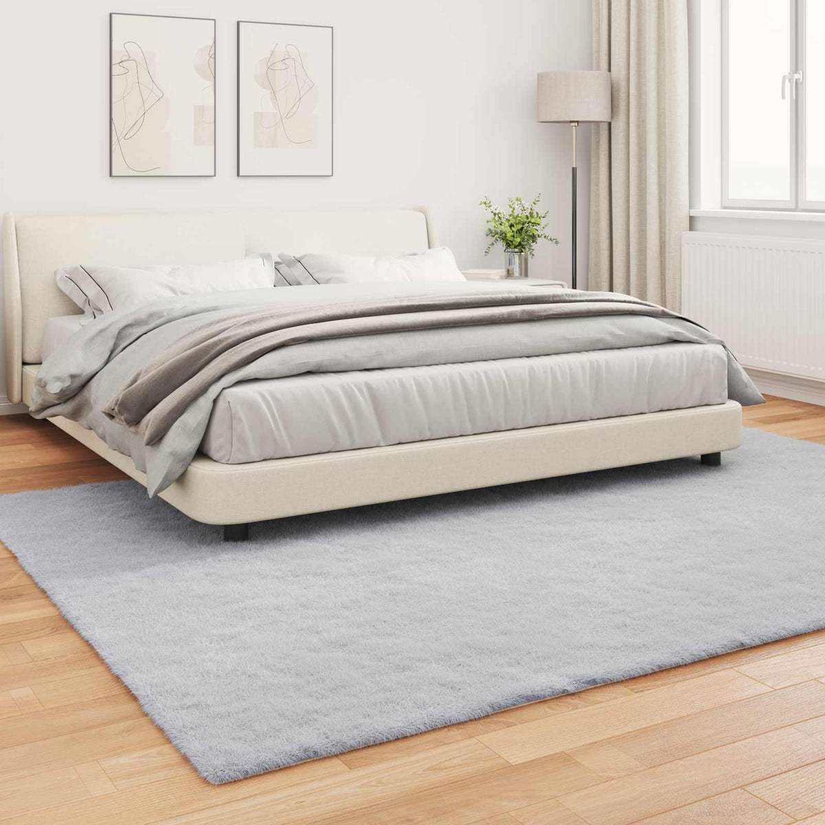 Skridsikker tæppe af kunstig kaninpels OLITE Grå 240 x 340 cm