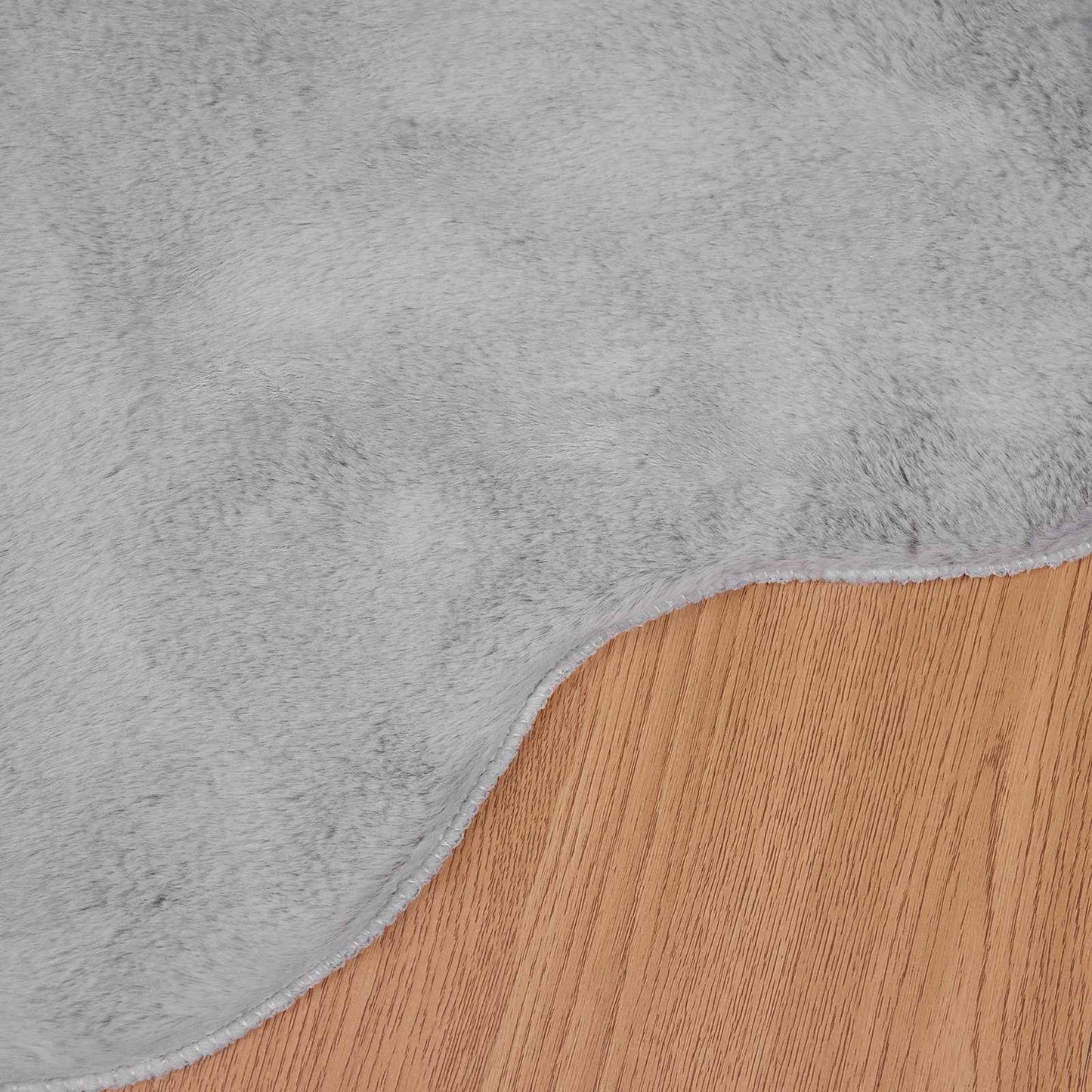 Skridsikker tæppe af kunstig kaninpels OLITE Grå 50 x 80 cm