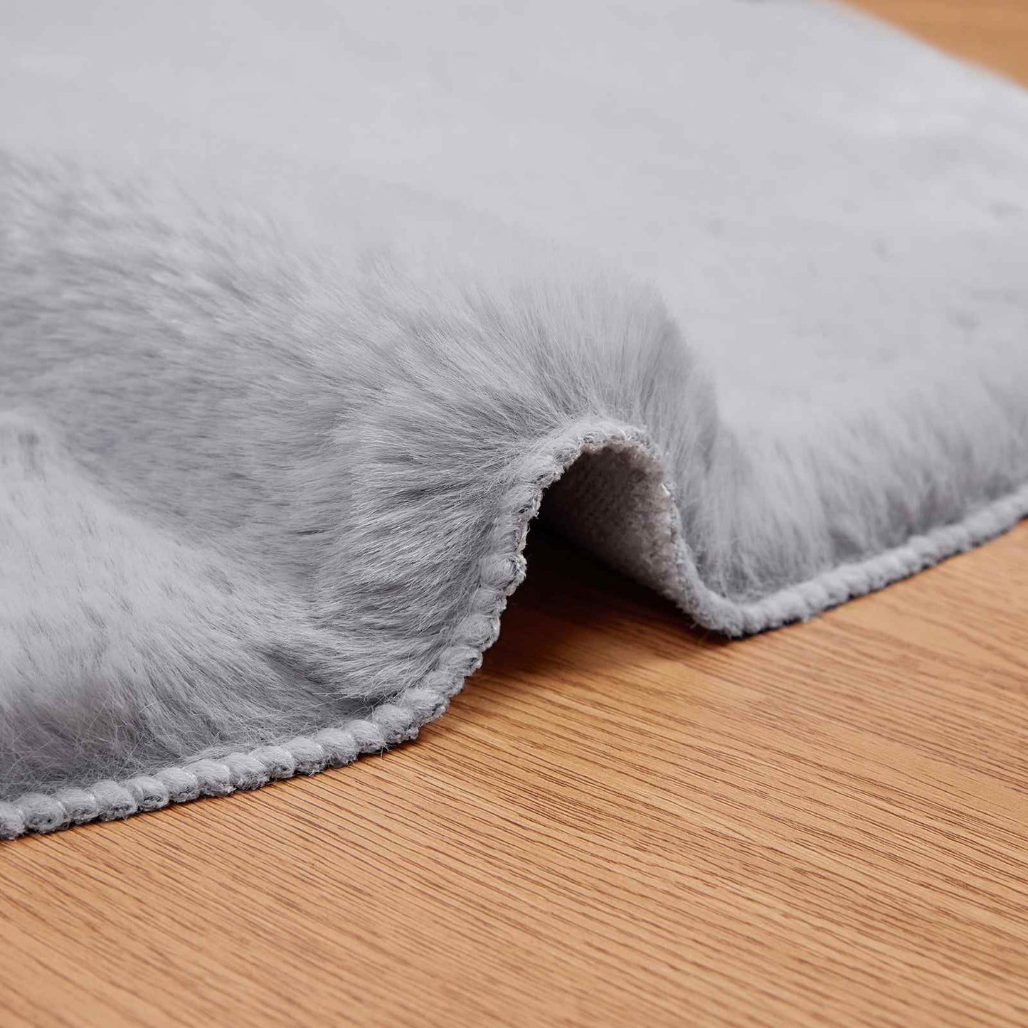 Skridsikker tæppe af kunstig kaninpels OLITE Grå 60 x 90 cm