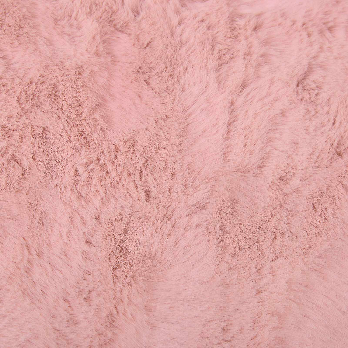 Skridsikker tæppe af kunstig kaninpels OLITE Lyserød Polyester