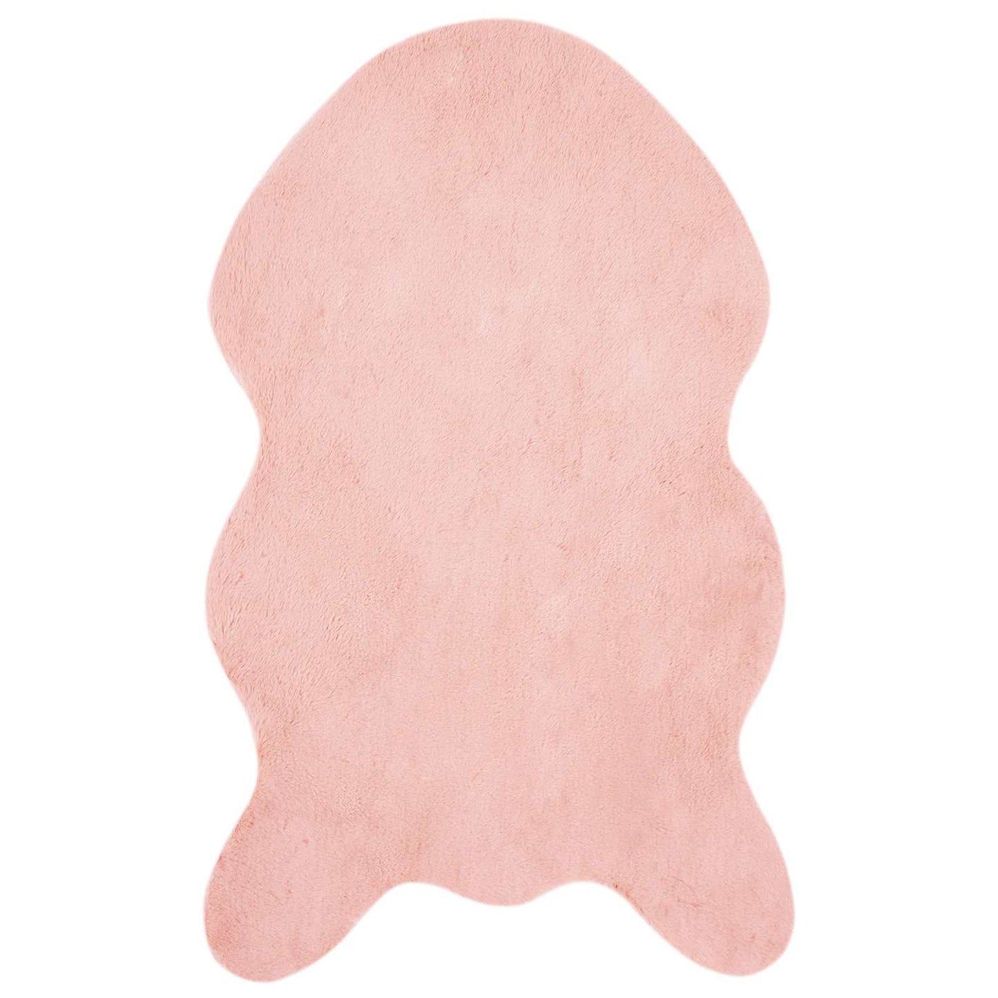 Skridsikker tæppe af kunstig kaninpels OLITE Lyserød 50 x 80 cm