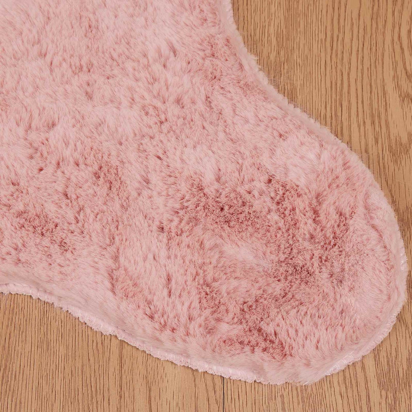 Skridsikker tæppe af kunstig kaninpels OLITE Lyserød Polyester