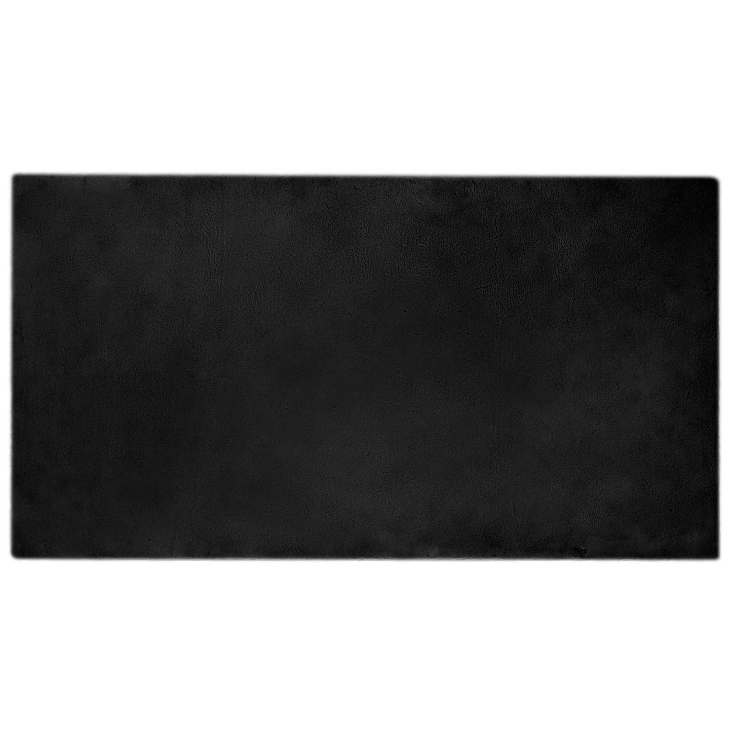 Skridsikker tæppe af kunstig kaninpels OLITE Sort 60 x 110 cm