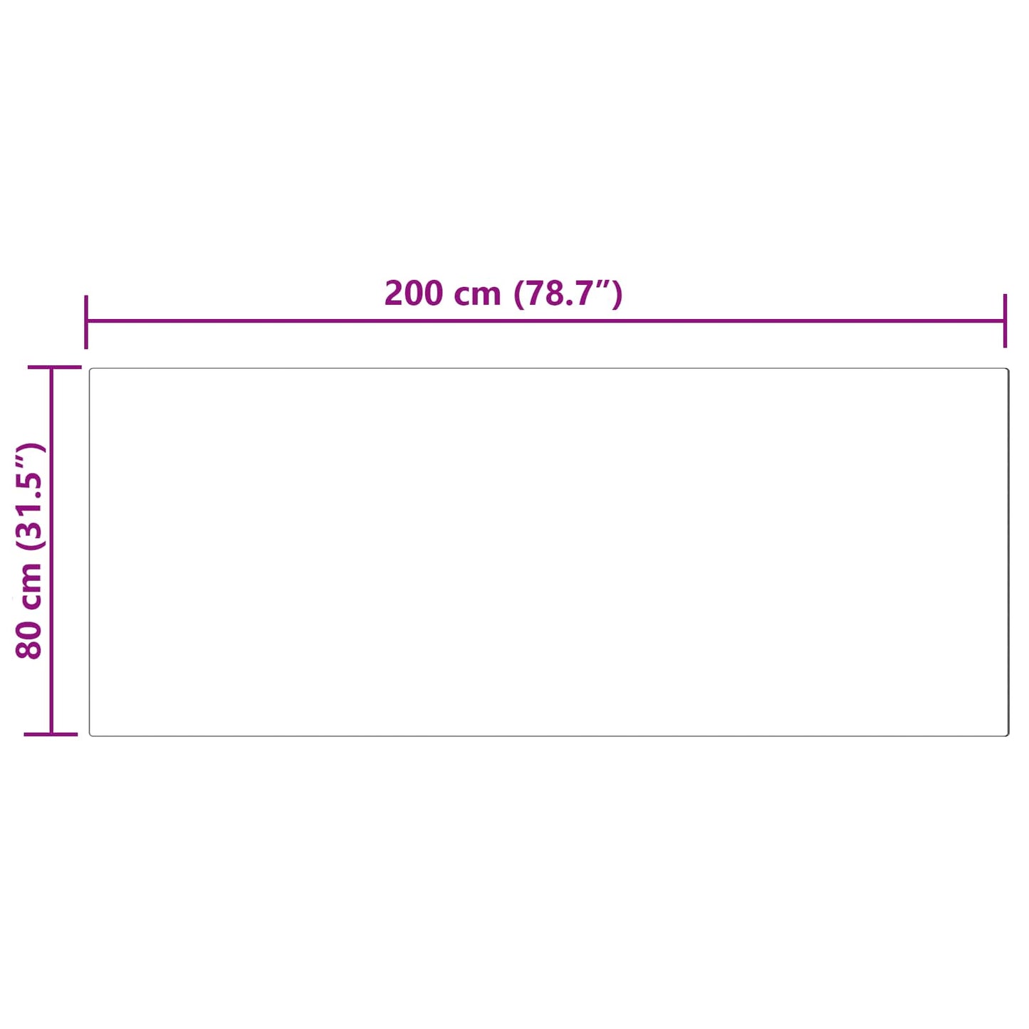 Skridsikker tæppe af kunstig kaninpels OLITE Sort 80 x 200 cm