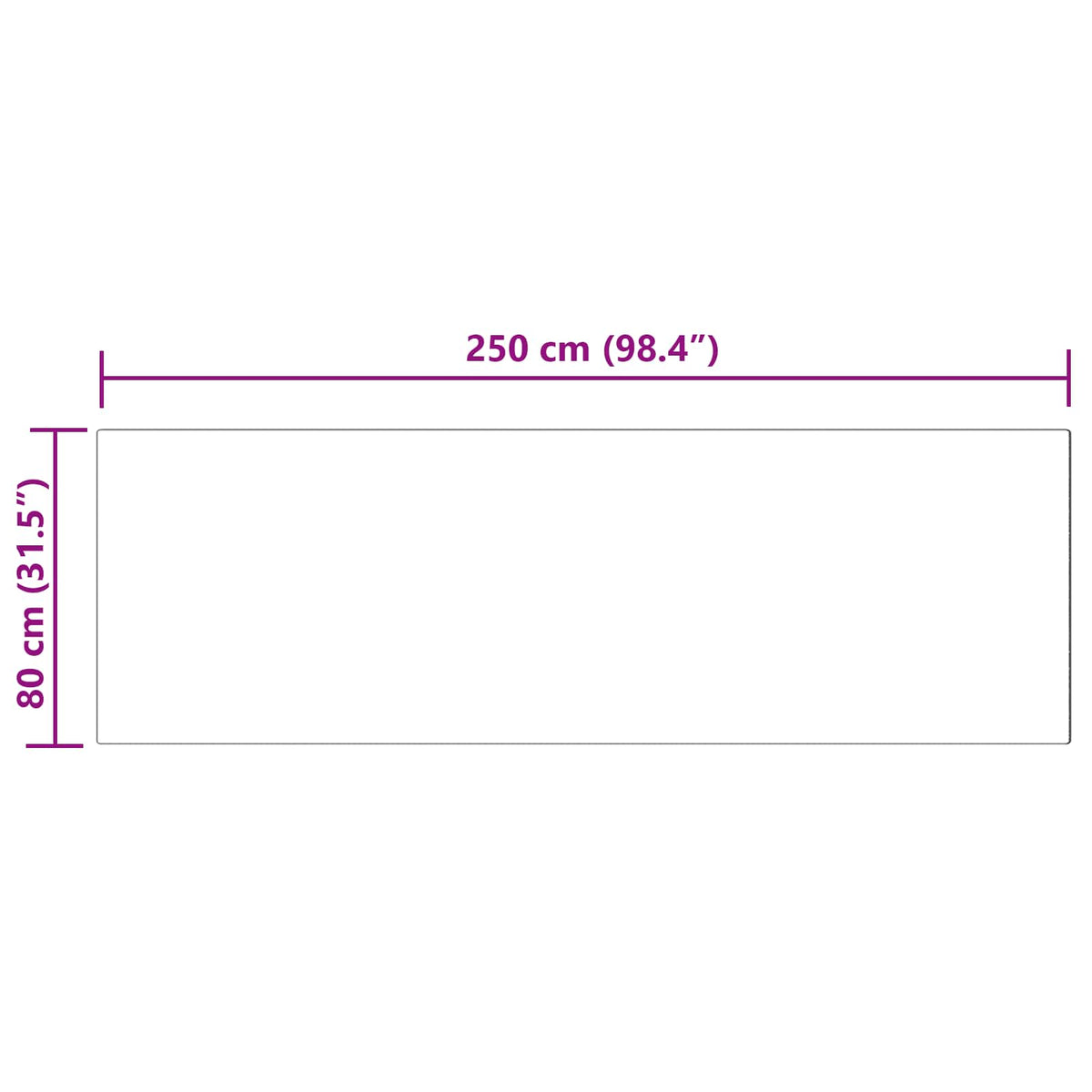 Skridsikker tæppe af kunstig kaninpels OLITE Sort 80 x 250 cm