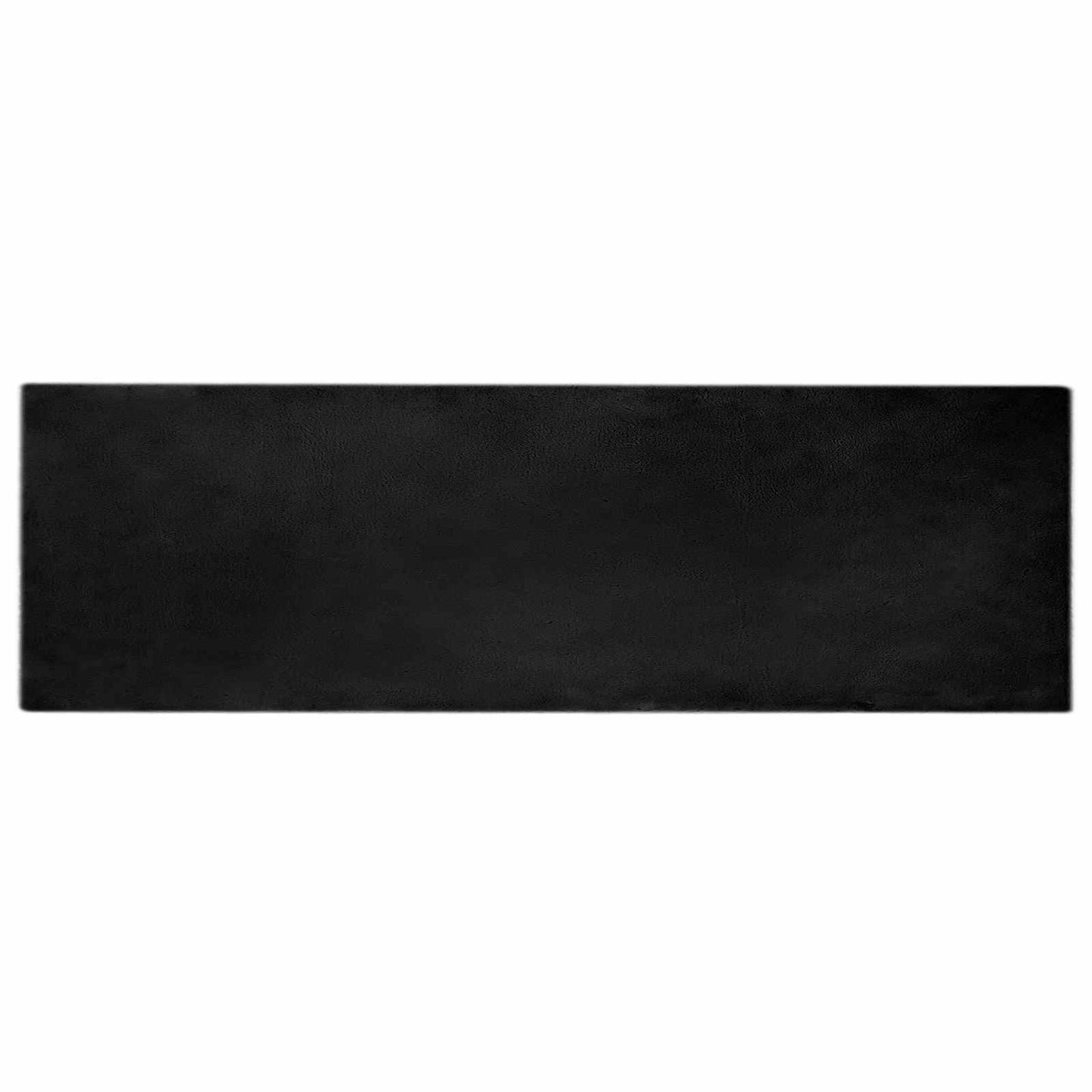 Skridsikker tæppe af kunstig kaninpels OLITE Sort 80 x 250 cm