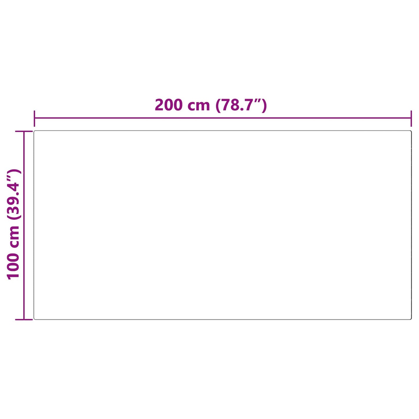 Skridsikker tæppe af kunstig kaninpels OLITE Sort 100 x 200 cm