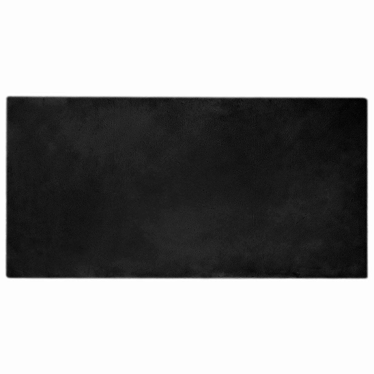 Skridsikker tæppe af kunstig kaninpels OLITE Sort 100 x 200 cm