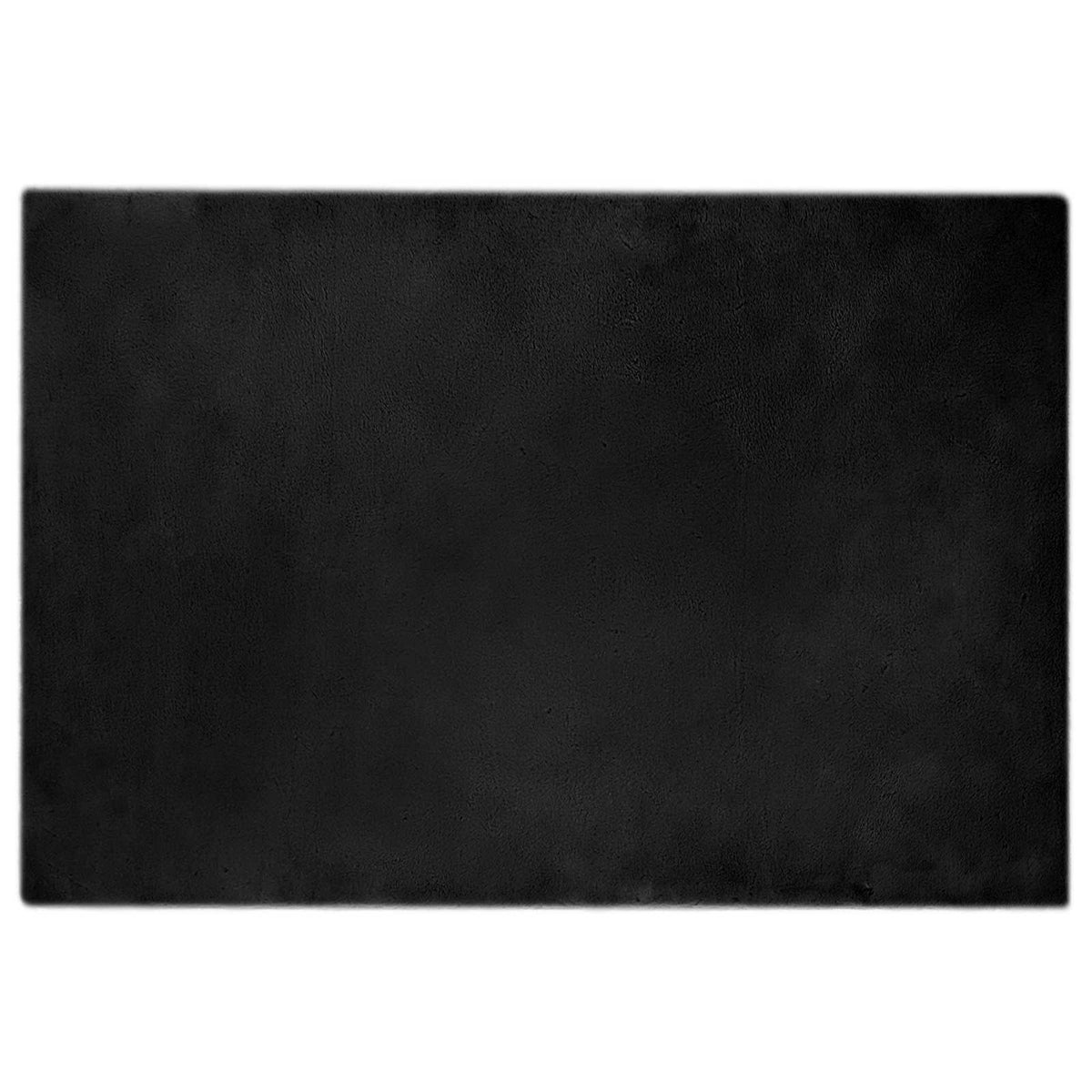 Skridsikker tæppe af kunstig kaninpels OLITE Sort 120 x 170 cm