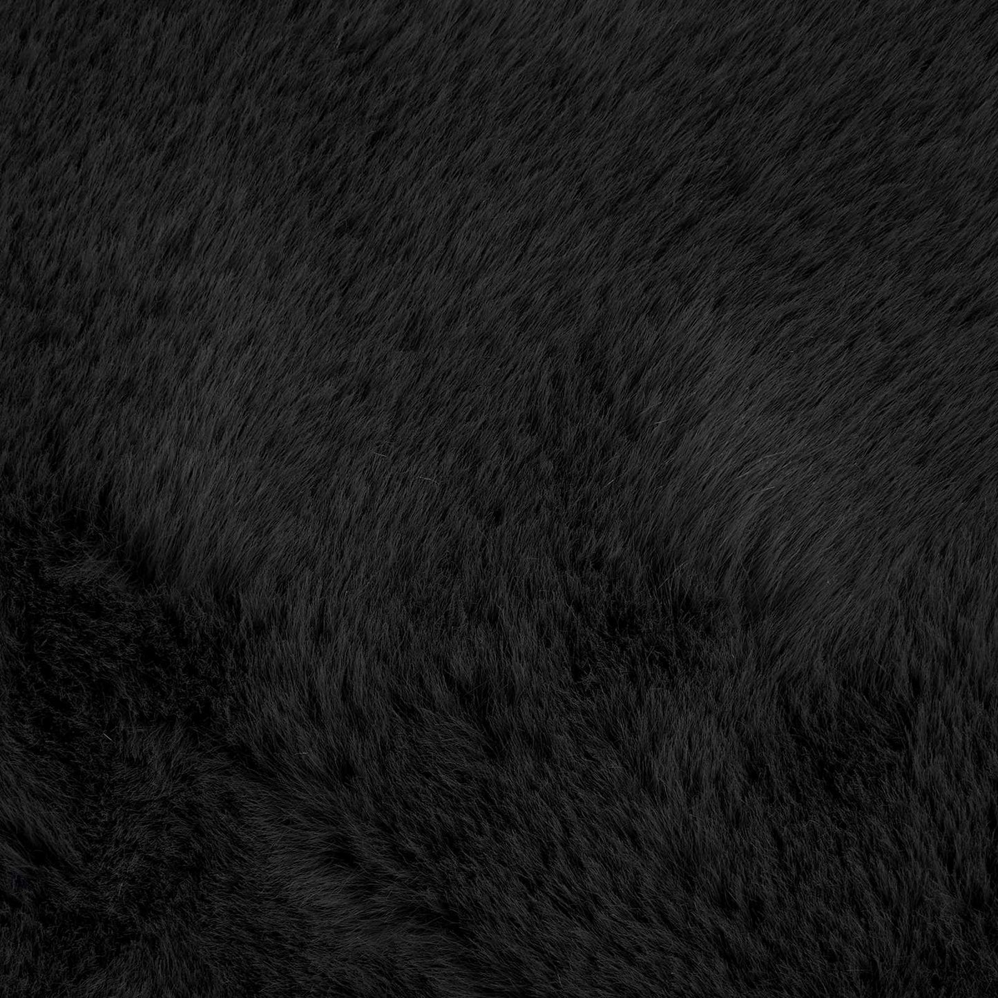 Skridsikker tæppe af kunstig kaninpels OLITE Sort 140 x 200 cm
