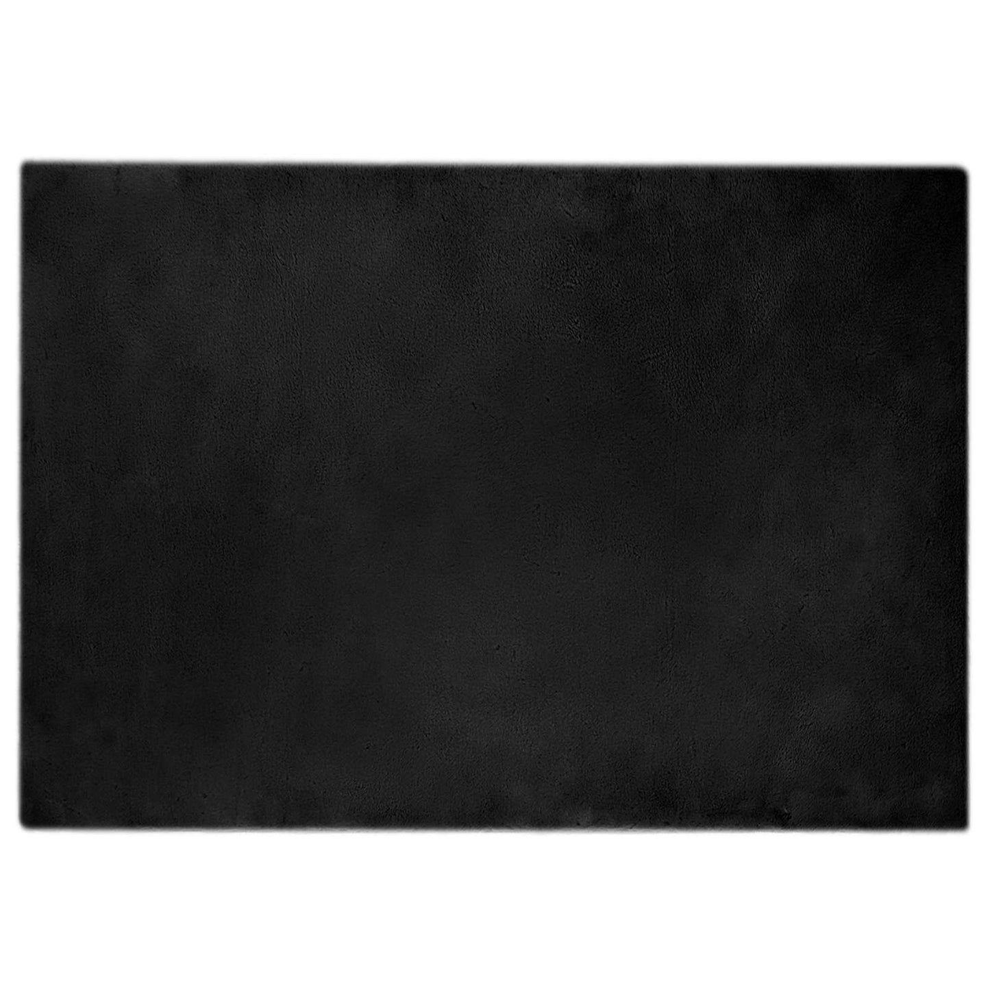 Skridsikker tæppe af kunstig kaninpels OLITE Sort 140 x 200 cm