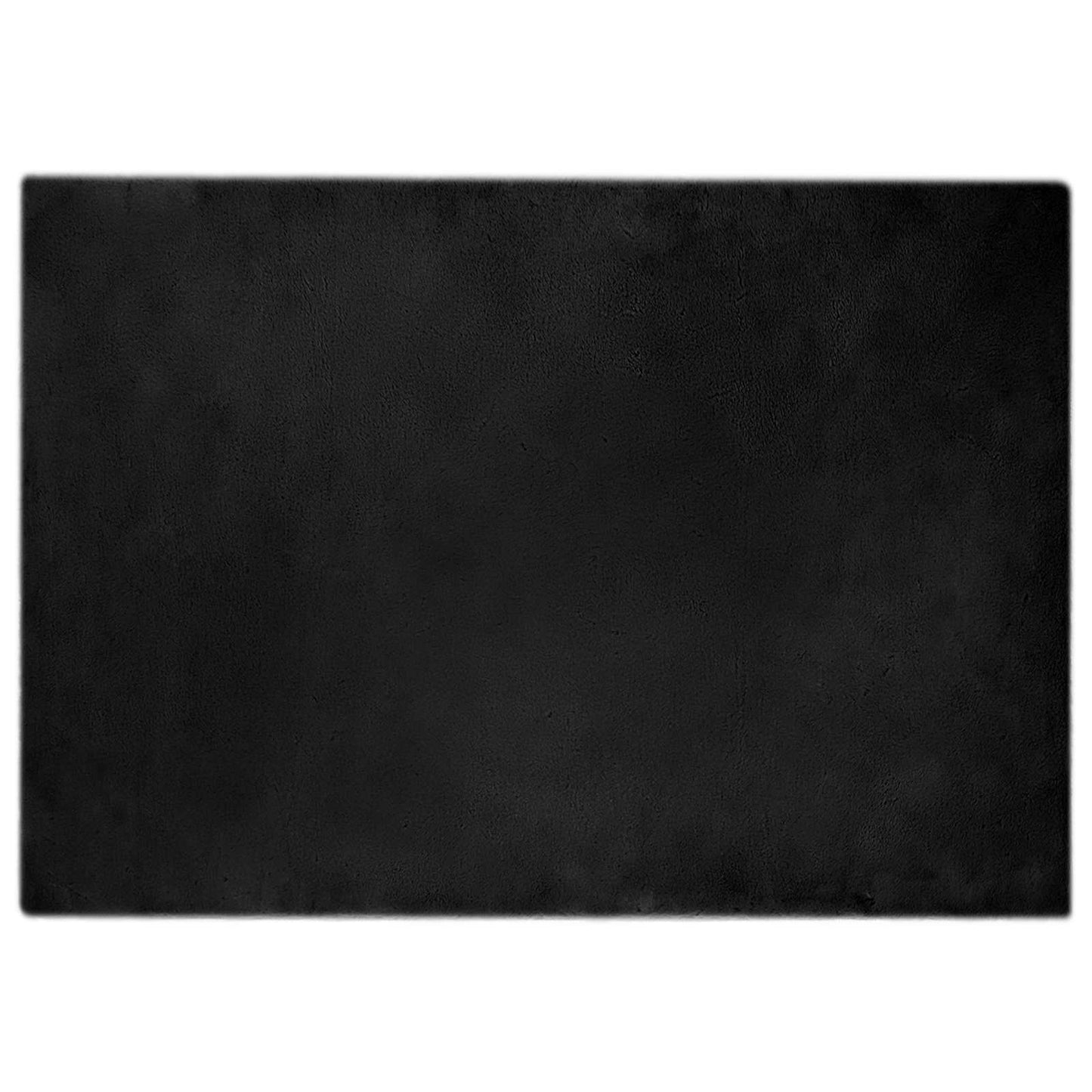 Skridsikker tæppe af kunstig kaninpels OLITE Sort 160 x 230 cm