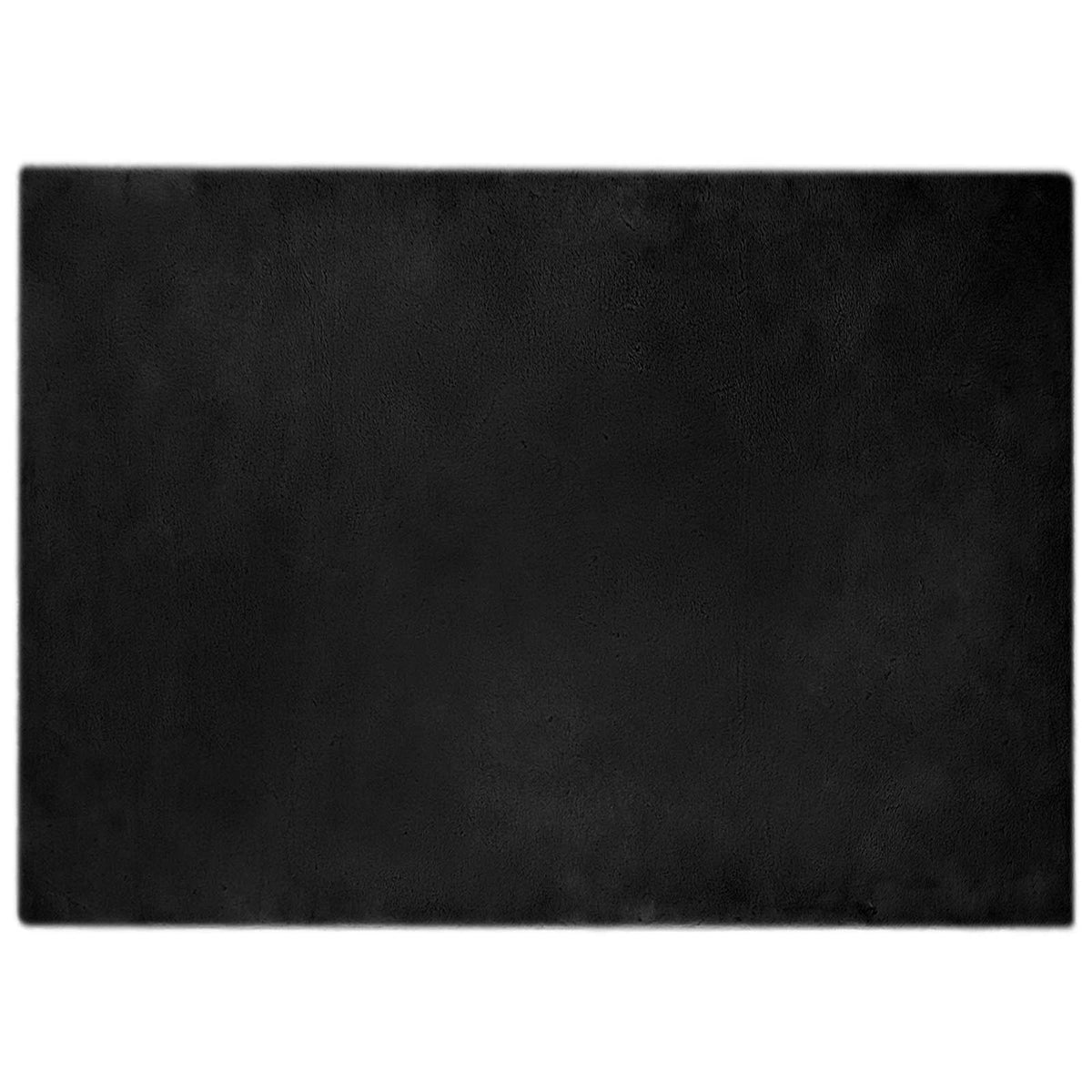 Skridsikker tæppe af kunstig kaninpels OLITE Sort 200 x 280 cm