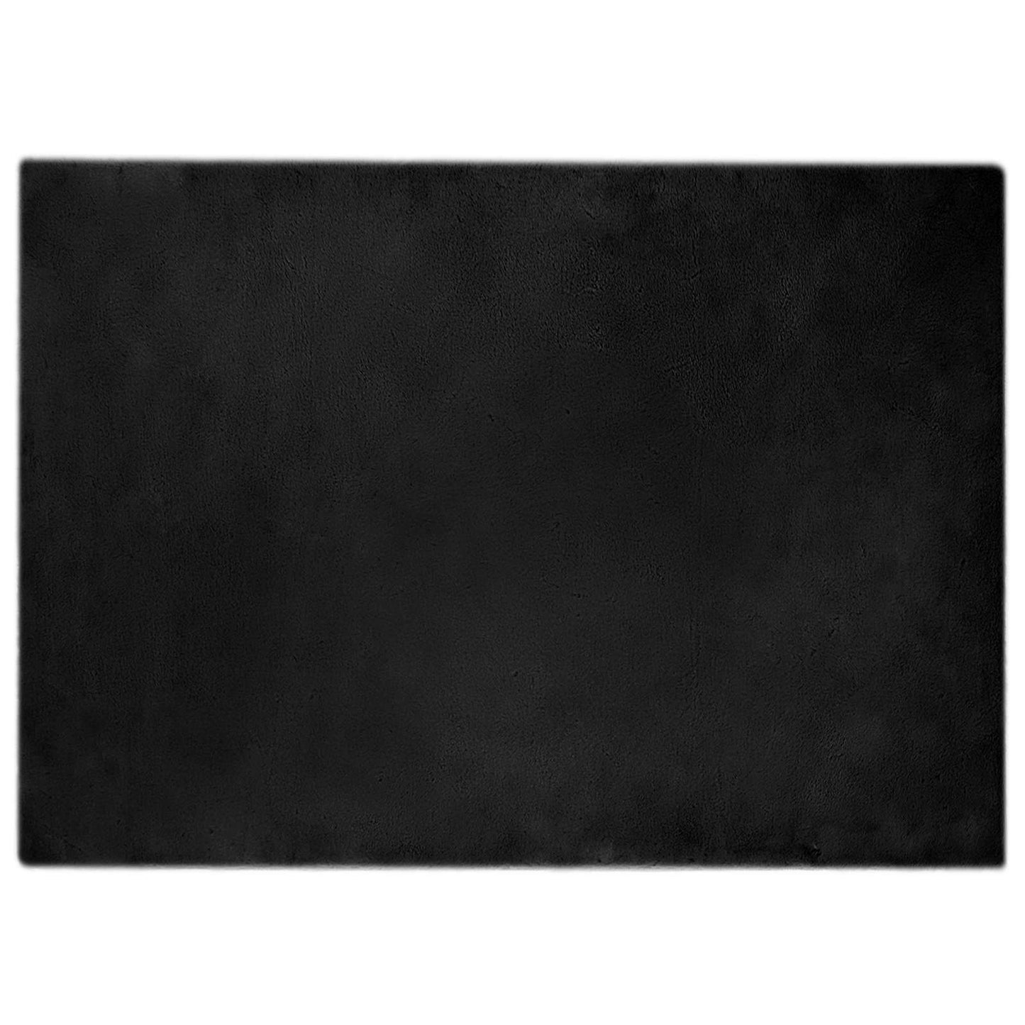 Skridsikker tæppe af kunstig kaninpels OLITE Sort 240 x 340 cm