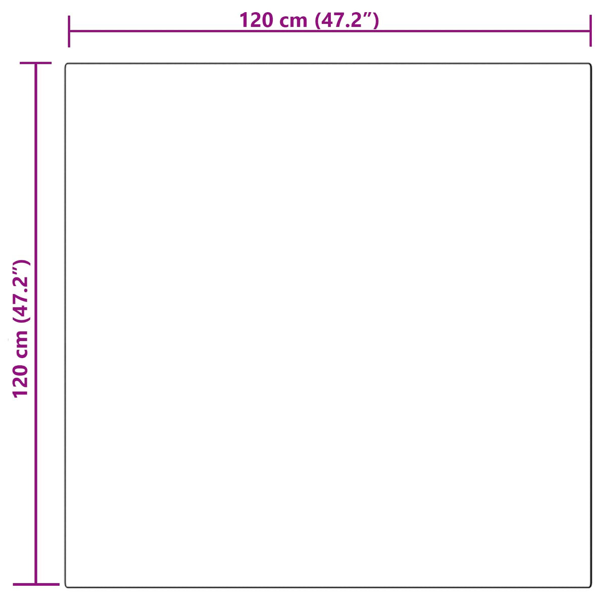 Skridsikker tæppe af kunstig kaninpels OLITE Sort 120 x 120 cm