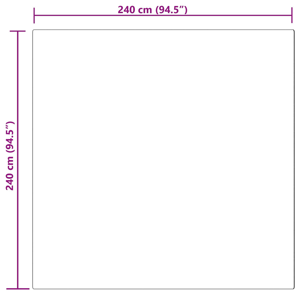 Skridsikker tæppe af kunstig kaninpels OLITE Sort 240 x 240 cm