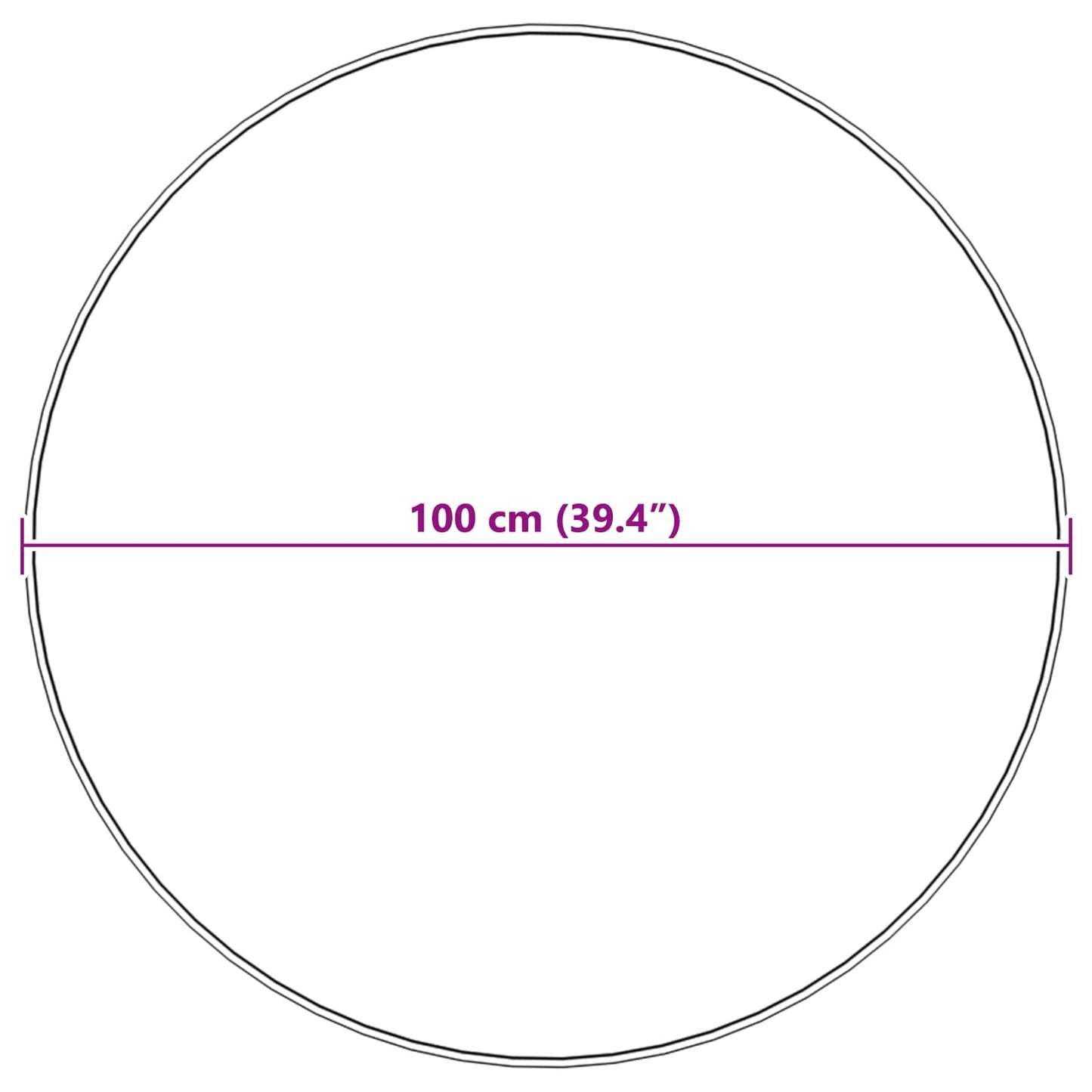 Skridsikker tæppe af kunstig kaninpels OLITE Gråbrun Ø 100 cm