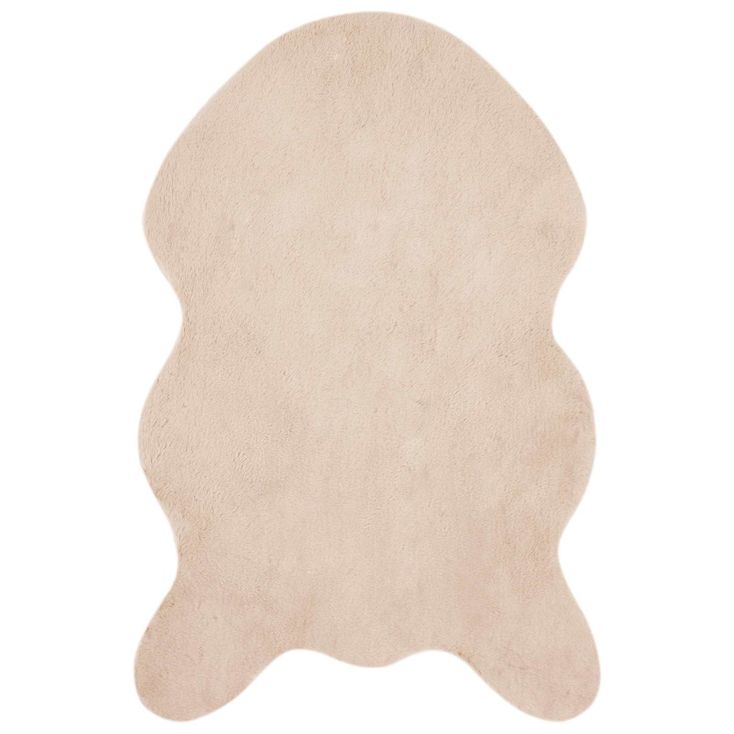 Skridsikker tæppe af kunstig kaninpels OLITE Gråbrun 50 x 80 cm