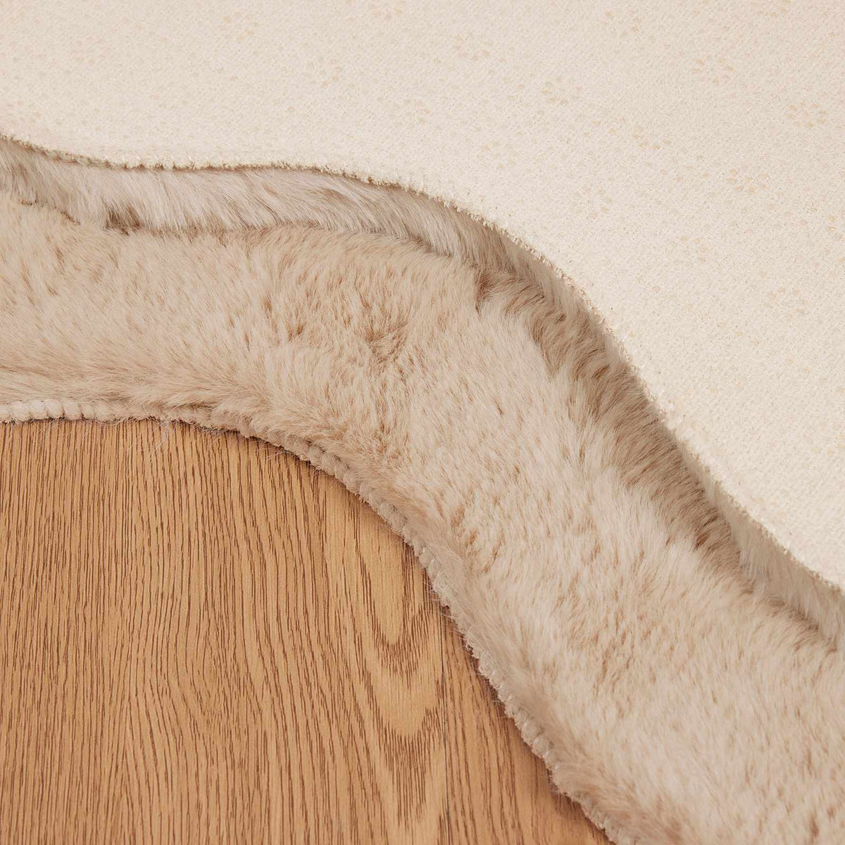 Skridsikker tæppe af kunstig kaninpels OLITE Gråbrun 60 x 90 cm