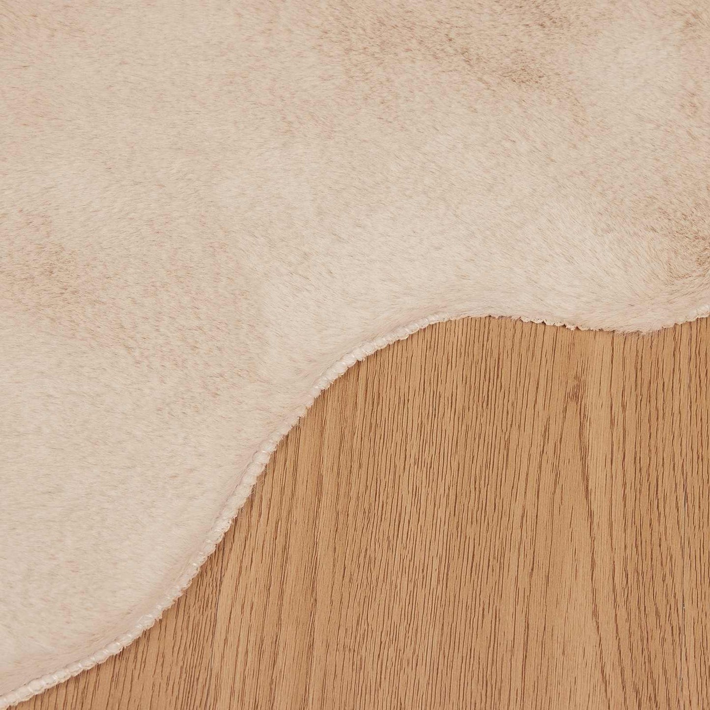 Skridsikker tæppe af kunstig kaninpels OLITE Gråbrun Polyester