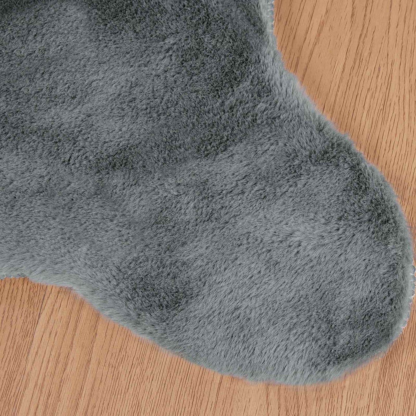 Skridsikker tæppe af kunstig kaninpels OLITE Antracit Polyester