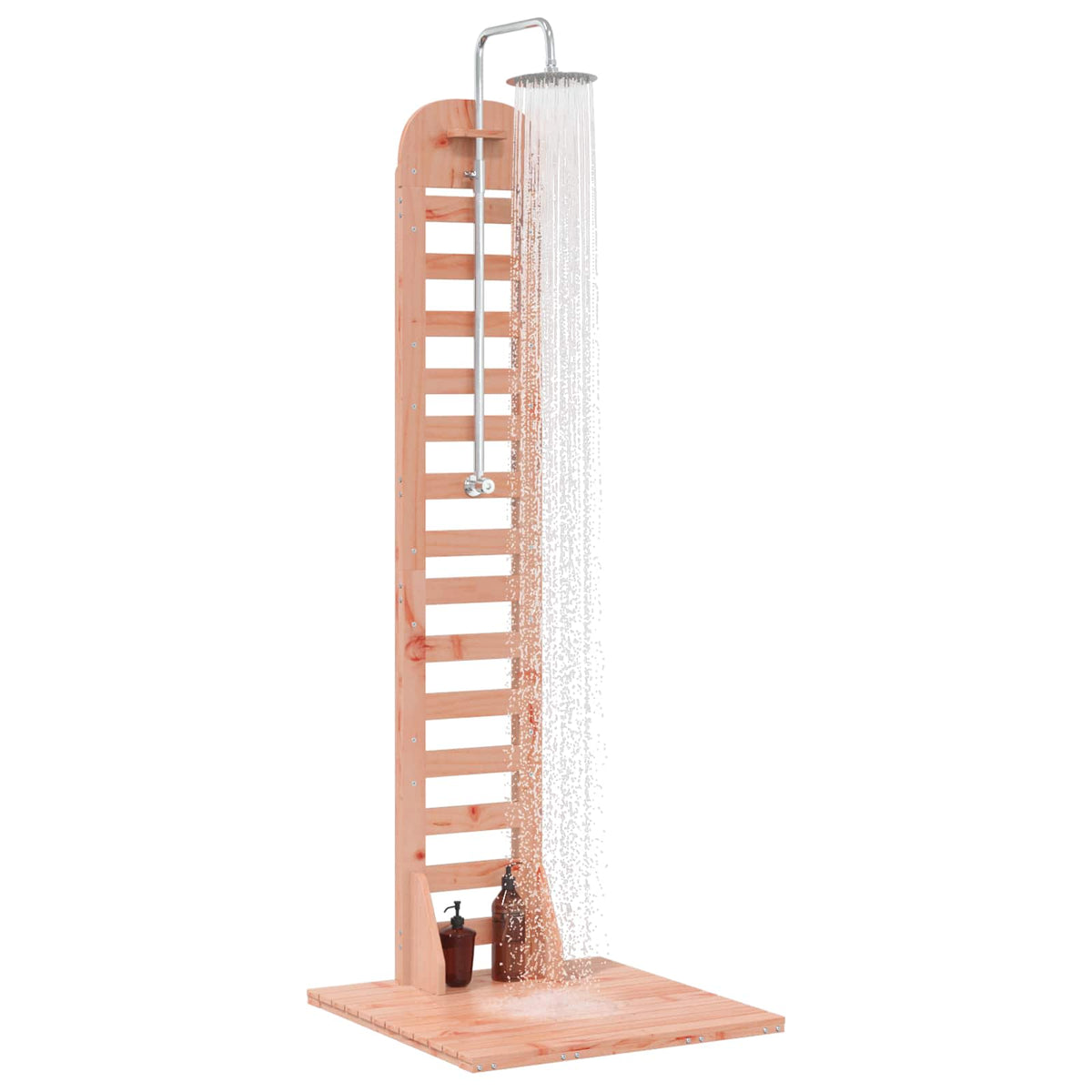 Udendørs bruser 223 cm Massiv Douglas træ og rustfrit stål