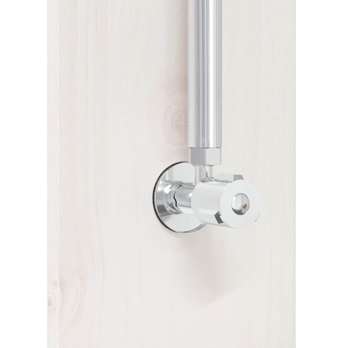 Udendørs bruser 206 cm Massivt fyrretræ og rustfrit stål Hvid