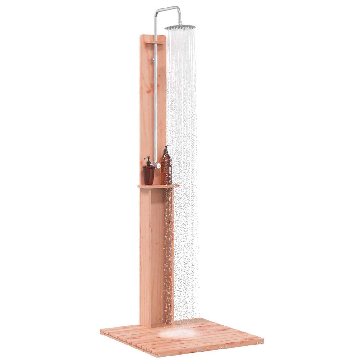 Udendørs bruser 206 cm Massiv Douglas træ og rustfrit stål