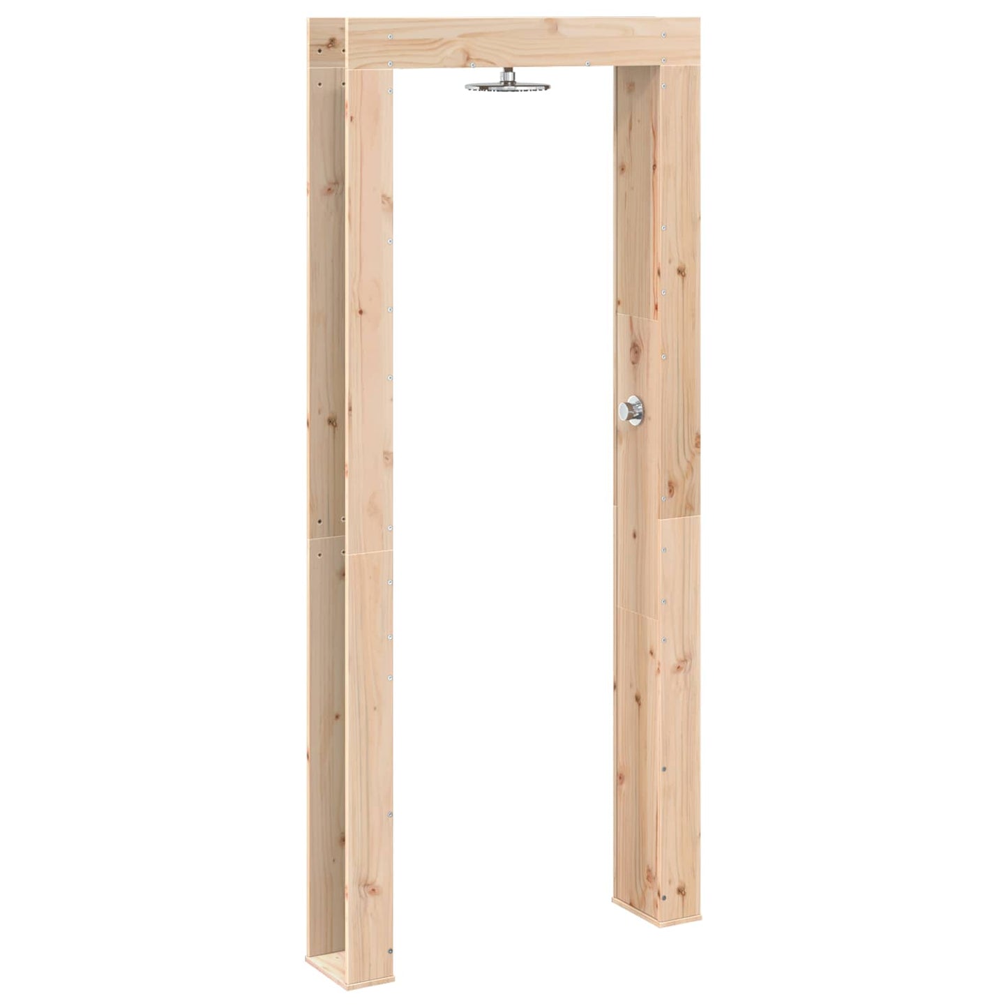 Udendørs bruser 226 cm Massivt fyrretræ og rustfrit stål