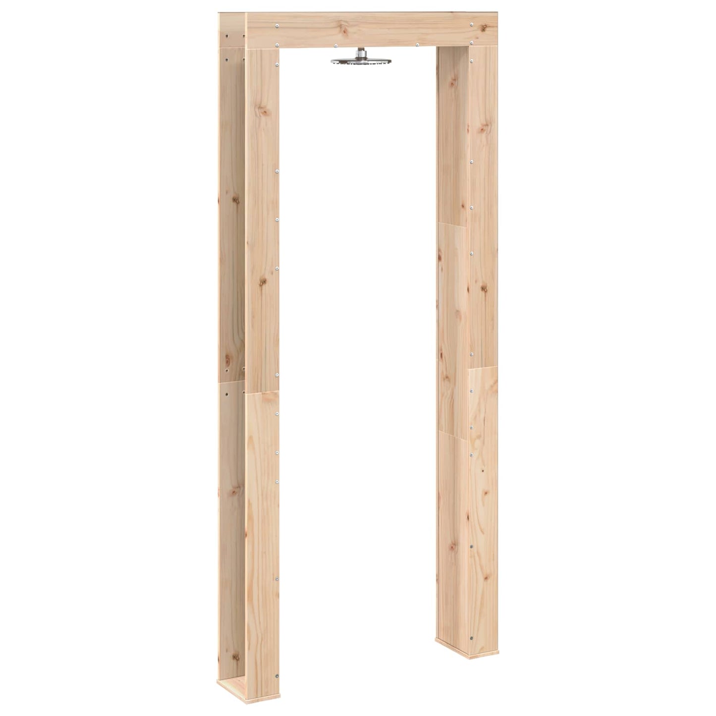 Udendørs bruser 226 cm Massivt fyrretræ og rustfrit stål