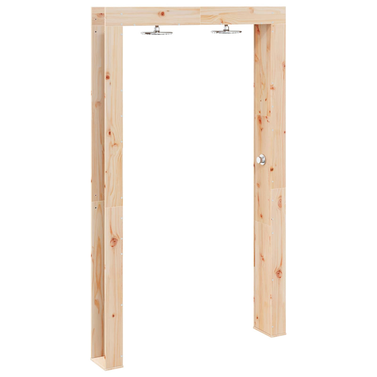 Udendørs bruser 226 cm Massivt fyrretræ og rustfrit stål