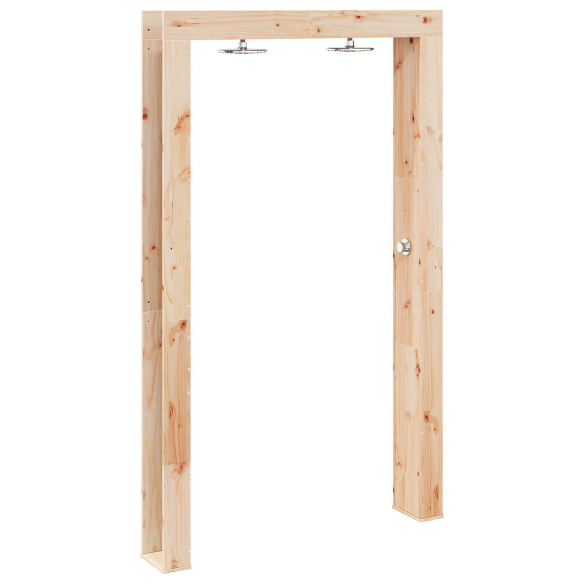 Udendørs bruser 226 cm Massivt fyrretræ og rustfrit stål