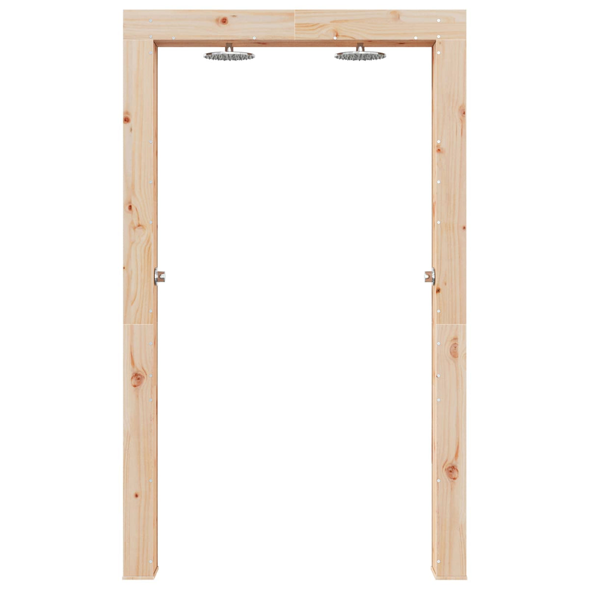 Udendørs bruser 226 cm Massivt fyrretræ og rustfrit stål