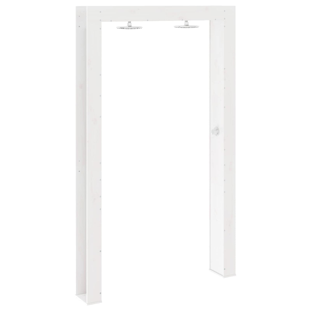 Udendørs bruser 226 cm Massivt fyrretræ og rustfrit stål Hvid