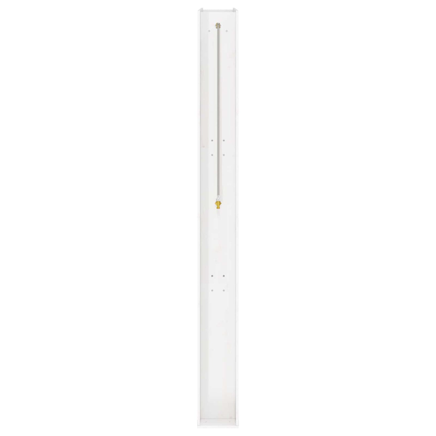 Udendørs bruser 226 cm Massivt fyrretræ og rustfrit stål Hvid
