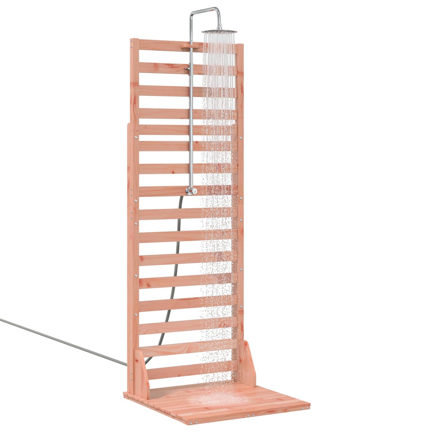 Udendørs bruser 225 cm Massiv Douglas træ og rustfrit stål