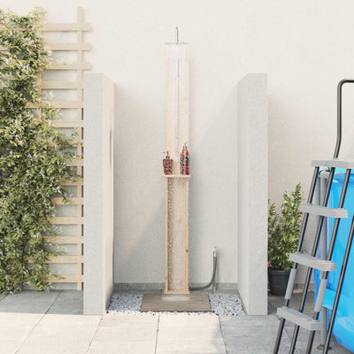 Udendørs bruser 246 cm Massivt fyrretræ og rustfrit stål
