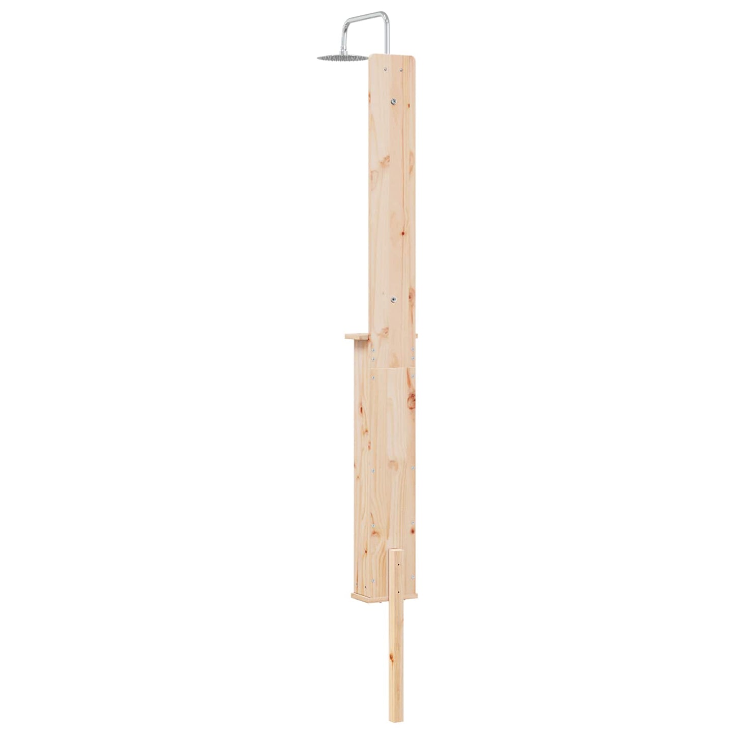 Udendørs bruser 246 cm Massivt fyrretræ og rustfrit stål