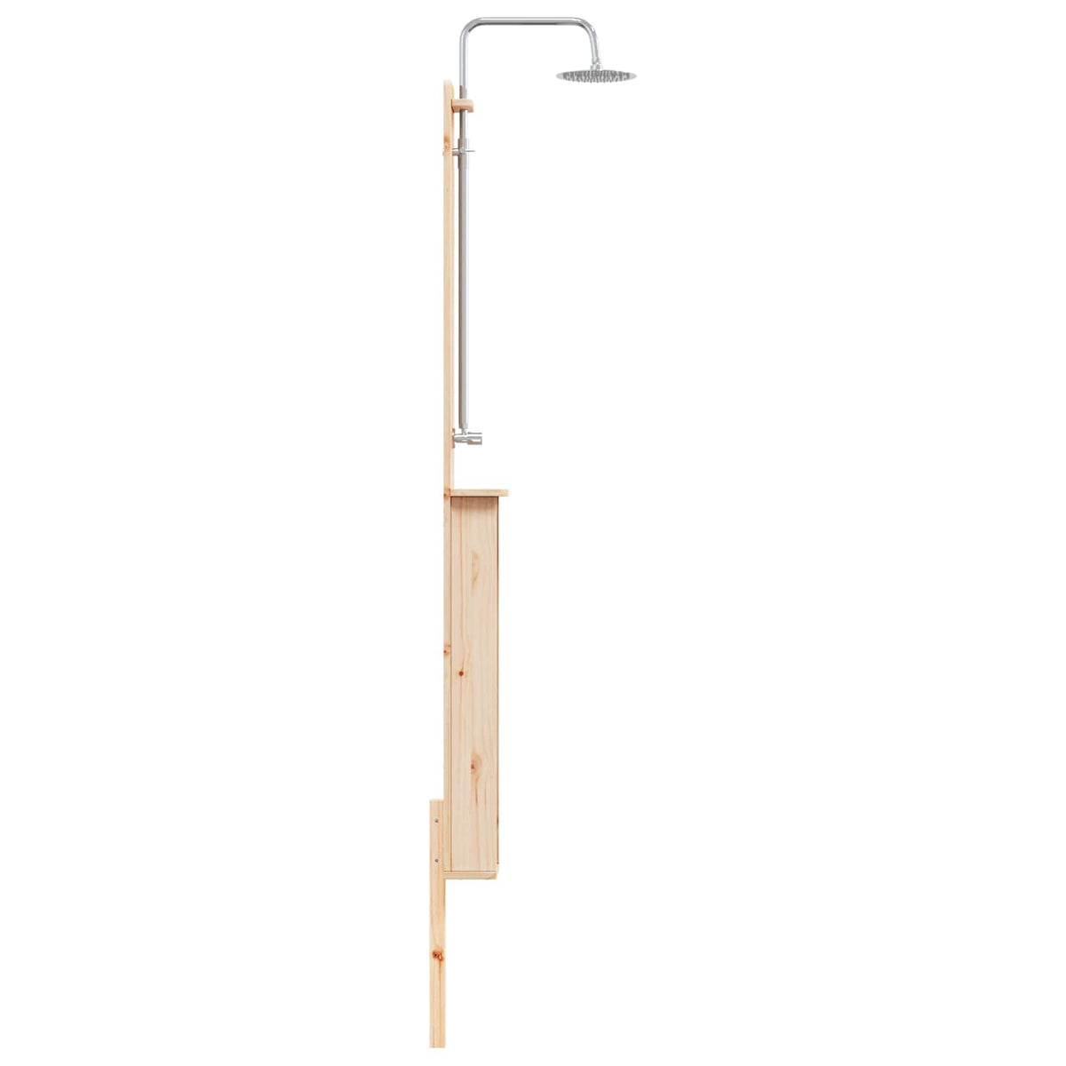 Udendørs bruser 246 cm Massivt fyrretræ og rustfrit stål