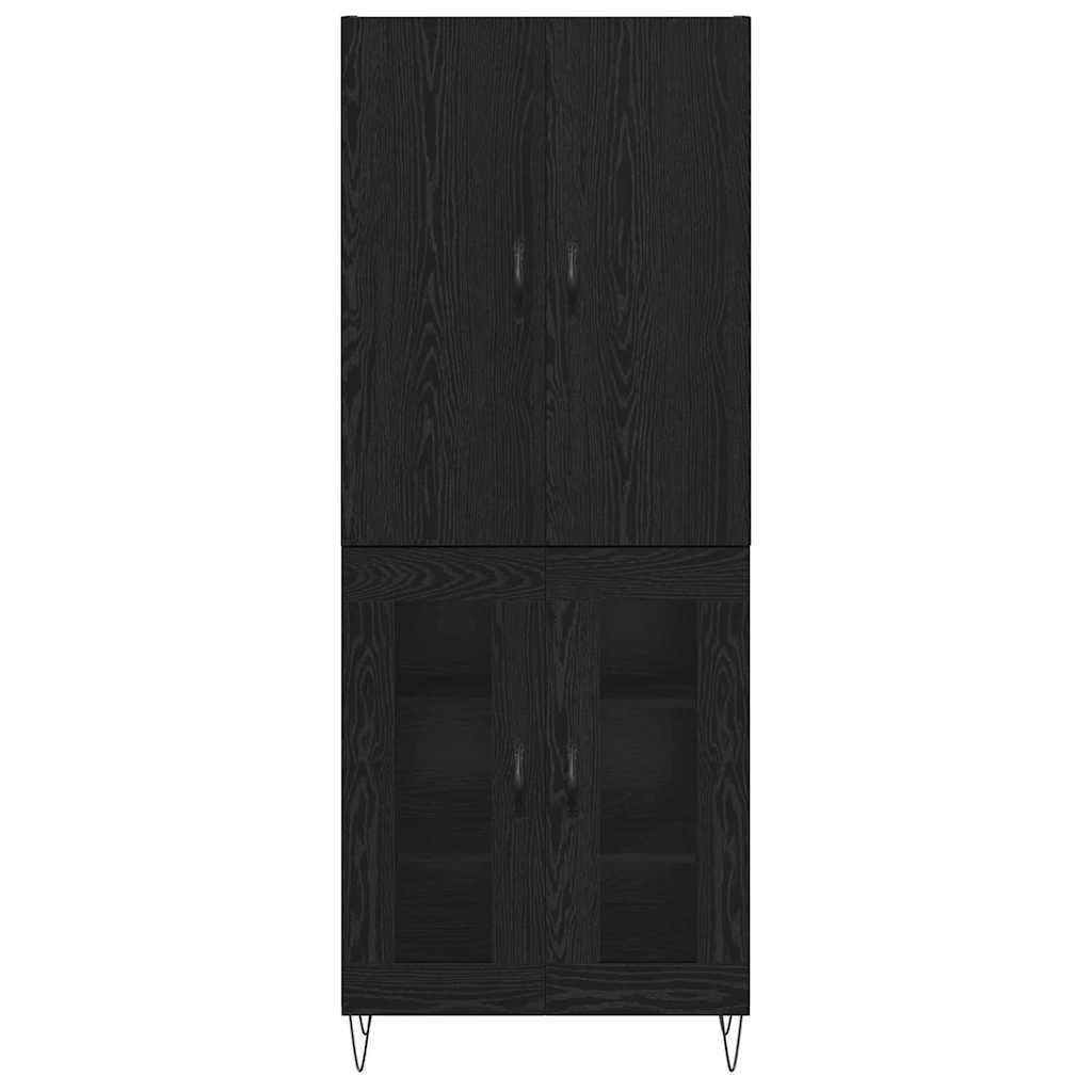 Highboard 2 stk. Sort eg 69,5 x 34 x 180 cm Konstrueret træ