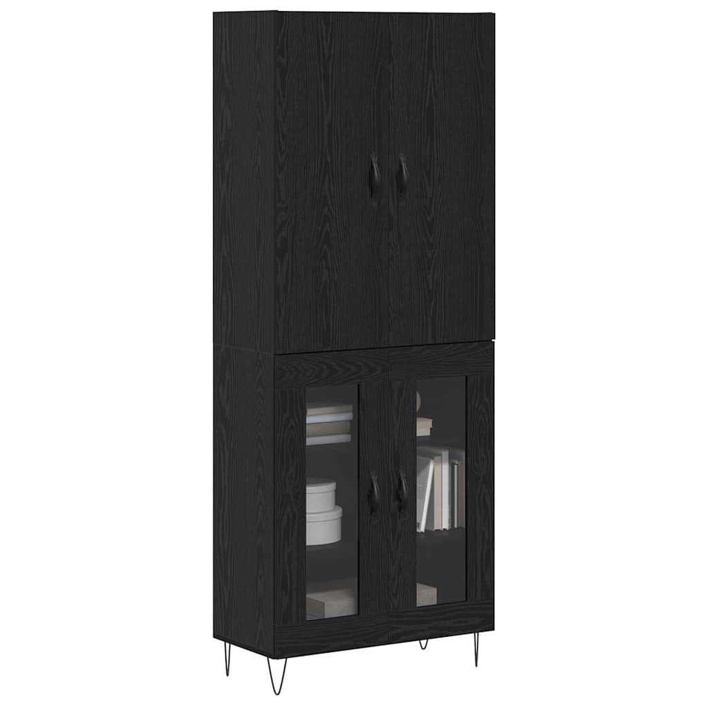 Highboard 2 stk. Sort eg 69,5 x 34 x 180 cm Konstrueret træ