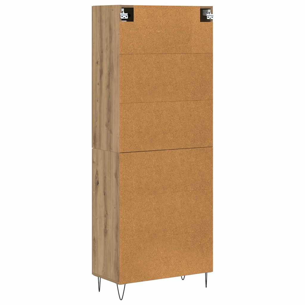 Highboard Artisan Egetræ 69,5 x 34 x 180 cm Konstrueret træ