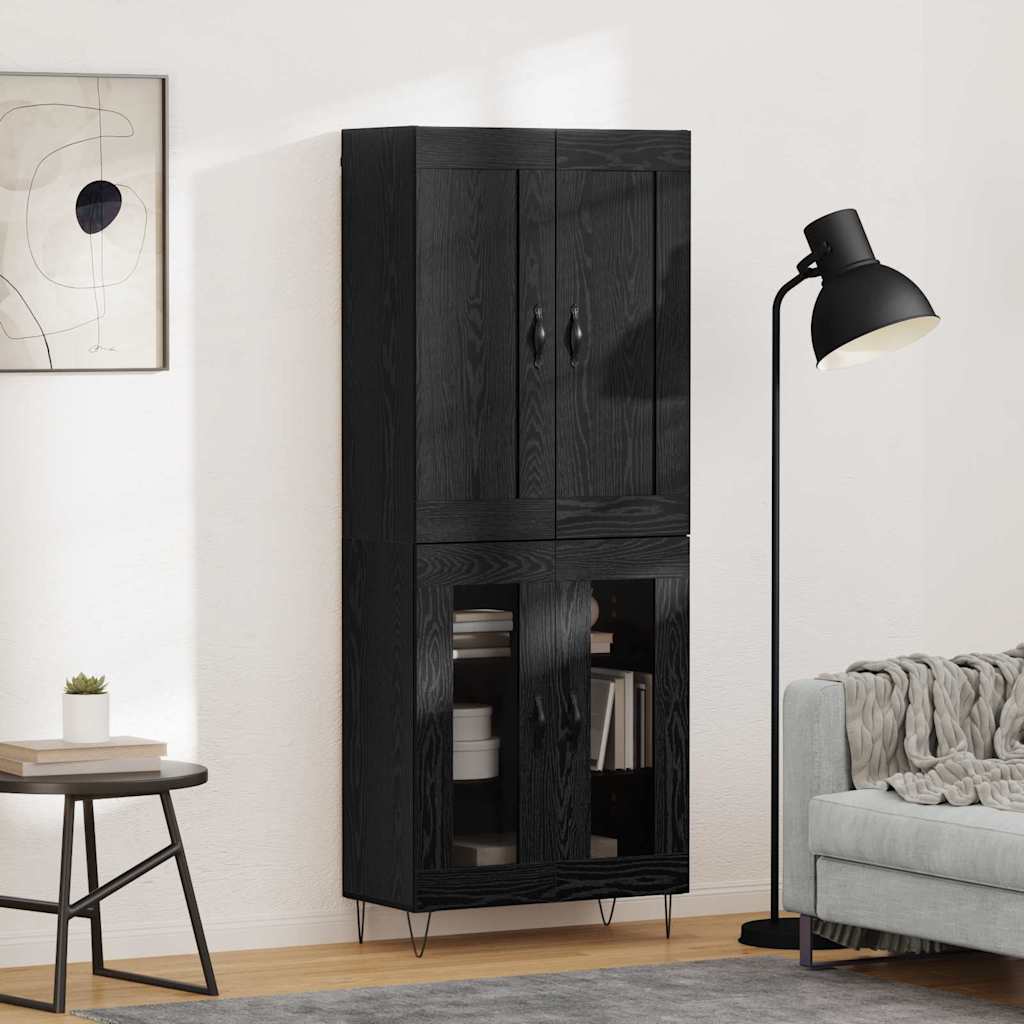Highboard Sort eg 69,5 x 34 x 180 cm Konstrueret træ
