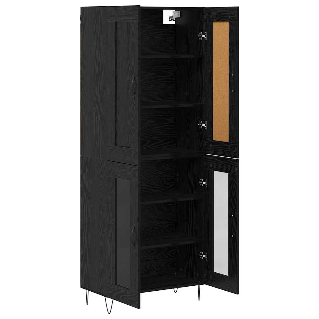 Highboard Sort eg 69,5 x 34 x 180 cm Konstrueret træ