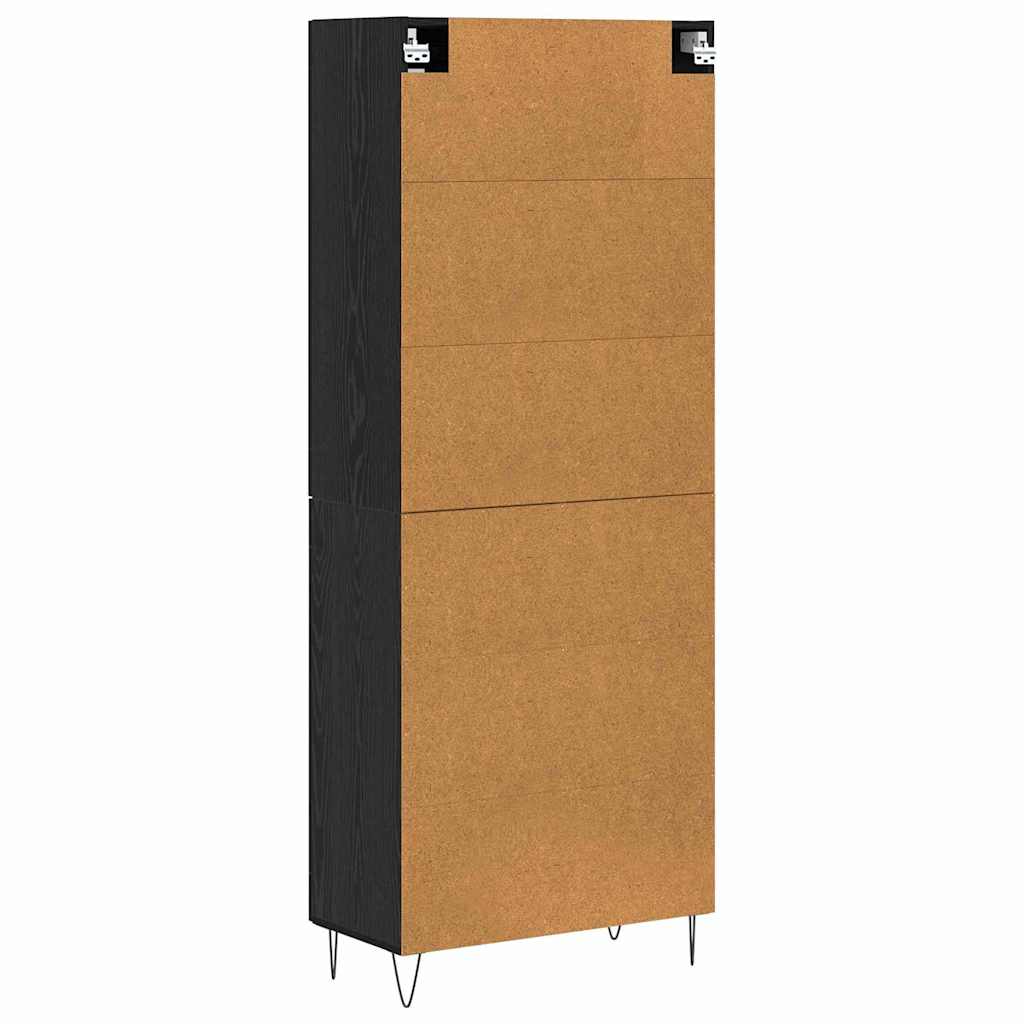 Highboard Sort eg 69,5 x 34 x 180 cm Konstrueret træ