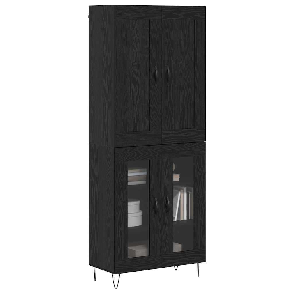 Highboard Sort eg 69,5 x 34 x 180 cm Konstrueret træ