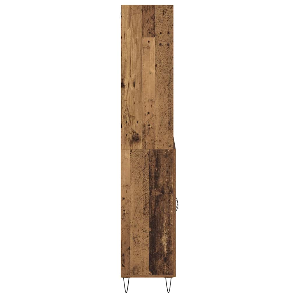Highboard 2 stk. Gammelt træ 69,5 x 34 x 180 cm
