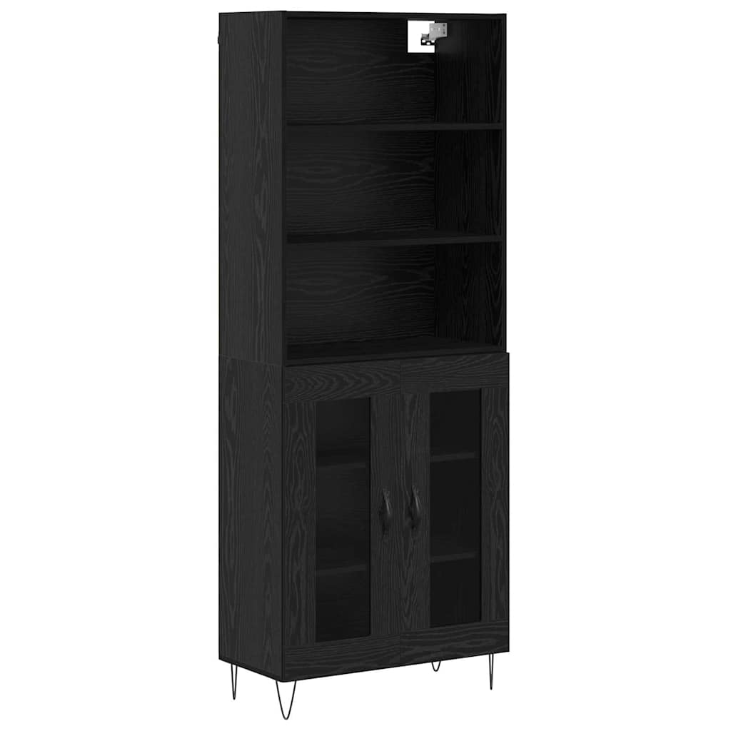 Highboard 2 stk. Sort eg 69,5 x 34 x 180 cm